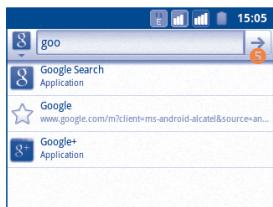 ALCATEL ONE TOUCH 916/916D - Search bar - 2