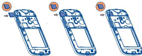 ALCATEL ONE TOUCH 916/916D - Installing and removing the microSD card - 2