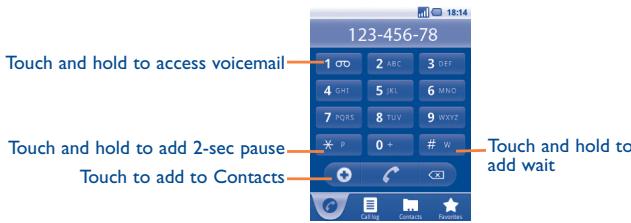 ALCATEL ONE TOUCH 990 - Placing a call - 1