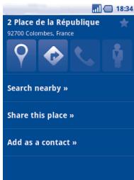 ALCATEL ONE TOUCH 990 - How to star (or unstar) a location - 1