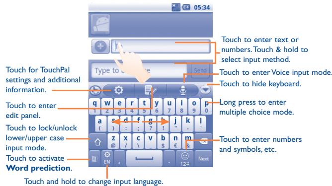 ALCATEL ONE TOUCH 990 - TouchPal Input - 1