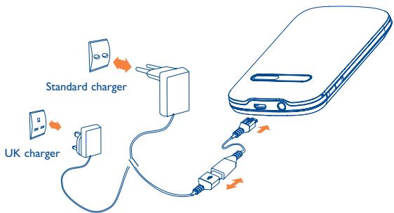 ALCATEL ONE TOUCH 990 - Charging the battery - 1