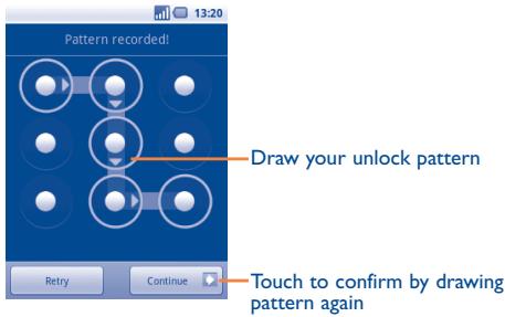 ALCATEL ONE TOUCH 990 - Lock/Unlock your screen - 1