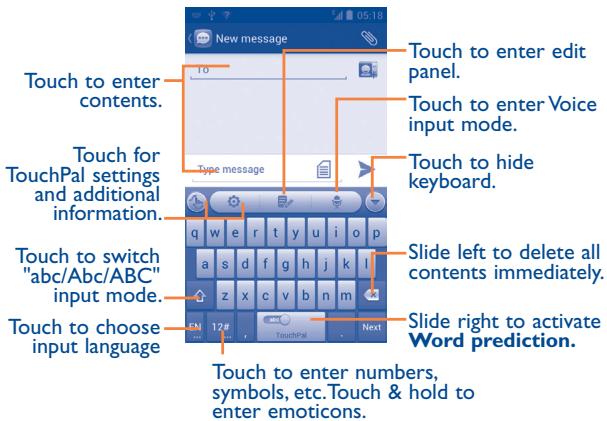 ALCATEL ONE TOUCH 993/993D - TouchPal Input - 1