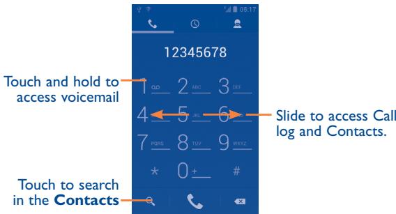 ALCATEL ONE TOUCH 993/993D - Placing a call - 1