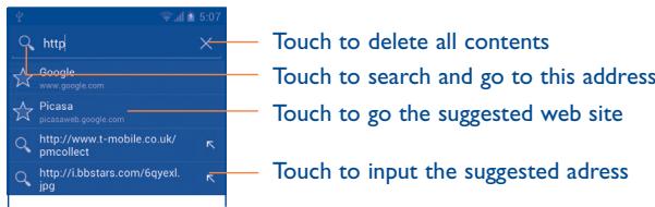 ALCATEL ONE TOUCH 993/993D - To go to a web page - 1