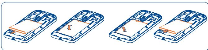 ALCATEL ONE TOUCH 993/993D - Installing or removing the battery - 1