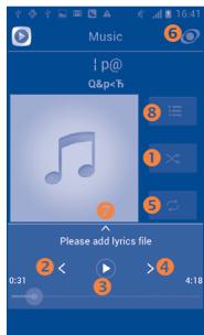 ALCATEL ONE TOUCH 997/997D - Playing music - 1