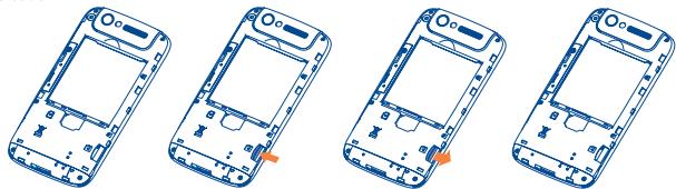 ALCATEL ONE TOUCH 997/997D - Installing and removing the microSD card - 1