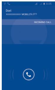 ALCATEL ONE TOUCH 997/997D - Answering or rejecting a call - 1