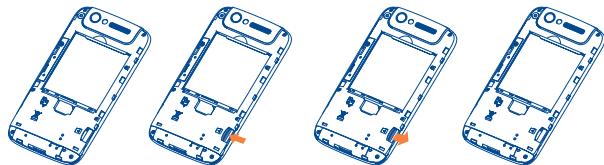 ALCATEL ONE TOUCH 997/997D - Installing and removing the microSD card - 2