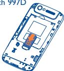 ALCATEL ONE TOUCH 997/997D - Inserting or removing the SIM card - 5
