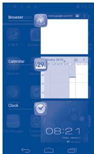 ALCATEL ONE TOUCH 997/997D - Consult recently-used applications - 1