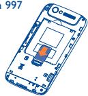 ALCATEL ONE TOUCH 997/997D - Inserting or removing the SIM card - 1