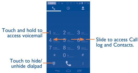 ALCATEL ONE TOUCH 997/997D - Placing a call - 1