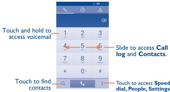 ALCATEL ONE TOUCH MPOP - Placing a call - 1