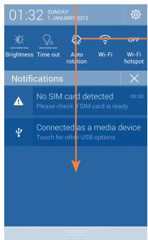 ALCATEL ONE TOUCH MPOP - Notification panel - 1