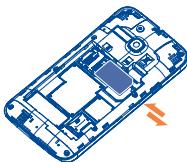 ALCATEL ONE TOUCH MPOP - Inserting or removing the SIM card - 2