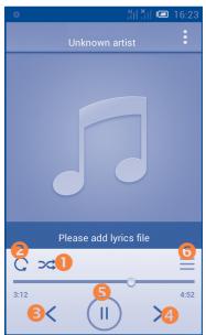 ALCATEL ONE TOUCH MPOP - Playing music - 1