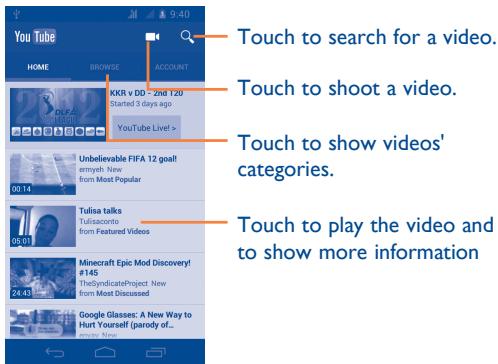 ALCATEL ONE TOUCH MPOP - YouTube - 3