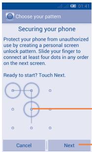 ALCATEL ONE TOUCH MPOP - Lock/Unlock your screen - 1