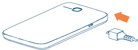ALCATEL ONE TOUCH MPOP - Charging the battery - 1
