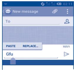 ALCATEL ONE TOUCH MPOP - You can also insert new text - 1