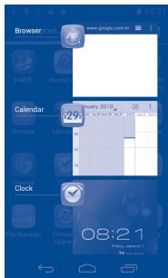 ALCATEL ONE TOUCH MPOP - Consult recently-used applications - 1