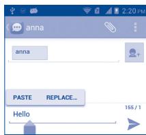 ALCATEL ONE TOUCH SCRIBE EASY - You can also insert new texts as you prefer - 1