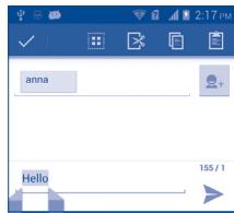 ALCATEL ONE TOUCH SCRIBE EASY - You can edit the text you have entered. - 1