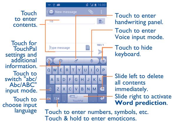 ALCATEL ONE TOUCH SCRIBE EASY - Touchpal Input - 1