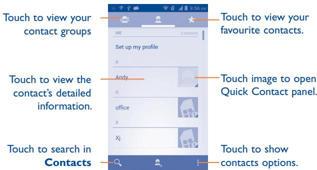 ALCATEL ONE TOUCH SCRIBE EASY - Consult your Contacts - 1