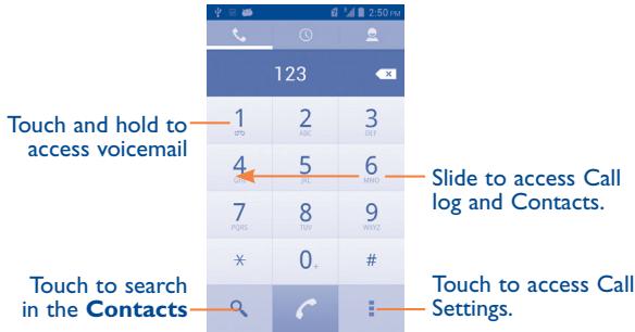 ALCATEL ONE TOUCH SCRIBE EASY - Placing a call - 1