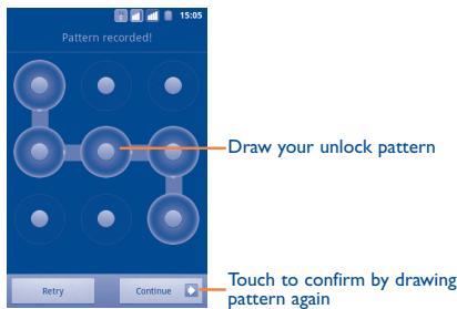 ALCATEL ONE TOUCH TPOP - Lock/Unlock your screen - 1