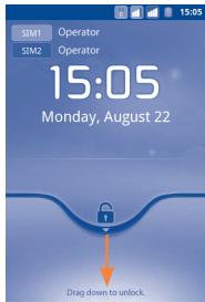 ALCATEL ONE TOUCH TPOP - To unlock phone screen - 1