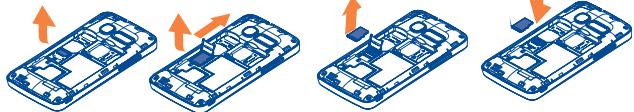 ALCATEL ONE TOUCH TPOP - Installing and removing the microSD card - 2