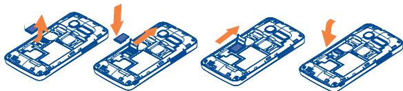 ALCATEL ONE TOUCH TPOP - Installing and removing the microSD card - 1