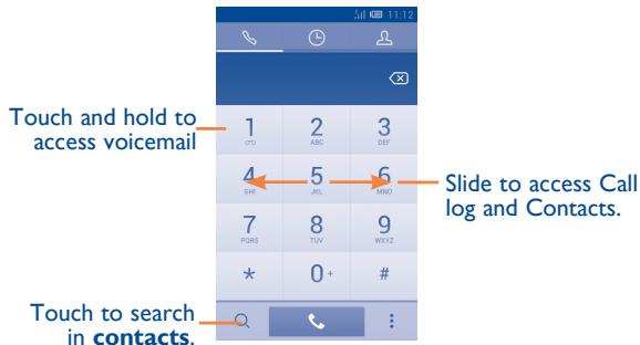 ALCATEL ONE TOUCH XPOP - Placing a call - 1
