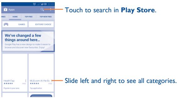 ALCATEL ONE TOUCH XPOP - Locate the item you want to download and install - 1