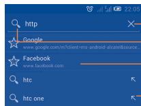 ALCATEL ONE TOUCH XPOP - To go to a web page - 1