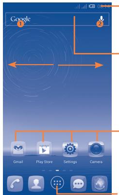ALCATEL ONE TOUCH XPOP - Home screen - 1