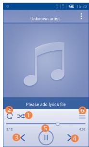 ALCATEL ONE TOUCH XPOP - Playing music - 1