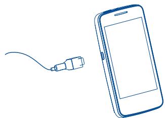 ALCATEL TRIBE 3040/3040D - Charging the battery - 1