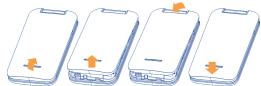 ALCATEL 2051D - Enlever/Replacer le cache art - 1