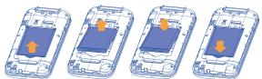 ALCATEL 2051D - Enlever et replacer la batterie - 1