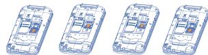 ALCATEL 2051D - Insérer et extraire la carte SIM - 2