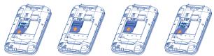 ALCATEL 2051D - Insérer et extraire la carte SIM - 1