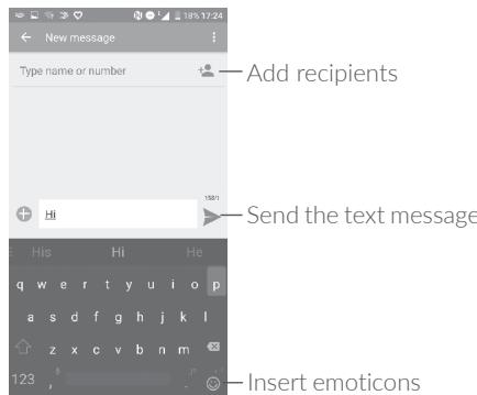 ALCATEL A5 LED - Write a new message - 1