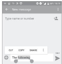 ALCATEL A5 LED - Text editing - 1