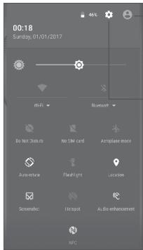 ALCATEL A5 LED - Quick settings panel - 1